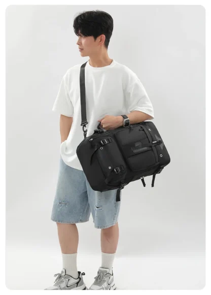 Large capacity men's backpack with high-end feel, travel backpack, sports outdoor luggage bag, mountain climbing bag, waterproof - Image 36