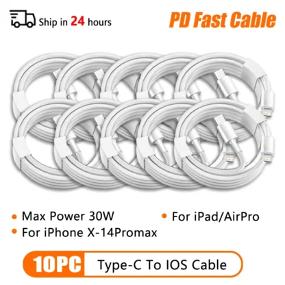 66W Type C PD 30W USB Cable For Apple iPhone 16 15 14 13 11 Pro Max 12 Mini 7 8 Plus XS R Fast Charging USB C Cable Charge Wire - Image 11
