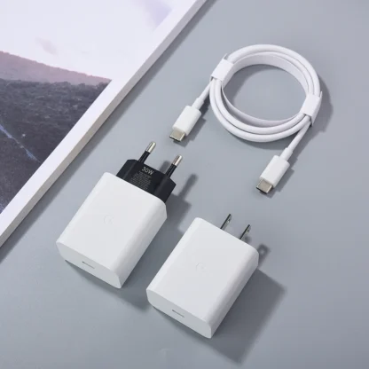 30W USB-C Charger for Google Pixel 9A 8A 7A 6A 5 PD Fast Wall Charging Adapter Compatible With USB-C Devices 1M USB C to C Cable - Image 2