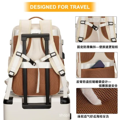 Travel Backpack 40x20x30 Cabin Plane Waterproof Expandable Weekender Laptop With USB Port Ryanair Carry-On Women Men Backpack - Image 12