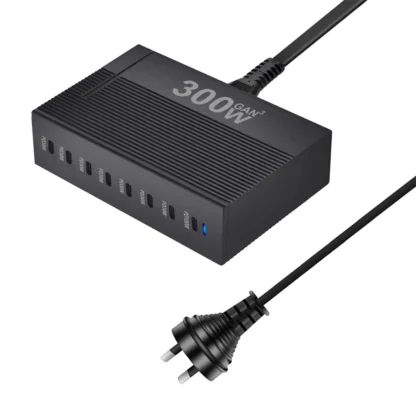 New Style 300W Gan C Fast Charger PD100W Vertical Stripe 8-port Charging station HUB Fast Compact GAN charger power adapter - Image 5