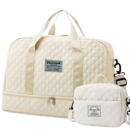 Men's and Women's Travel Bag Set with Makeup Bag - Plain Color Handbag - Essential for Travel - Affordable and Practical - Image 8