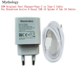 Fast Charger for Blackview Active 6 Oscal TAB 15 Spider 8 Tab 18 Tablet Original EU Plug Travel 33W Power Adapter Type C Cable