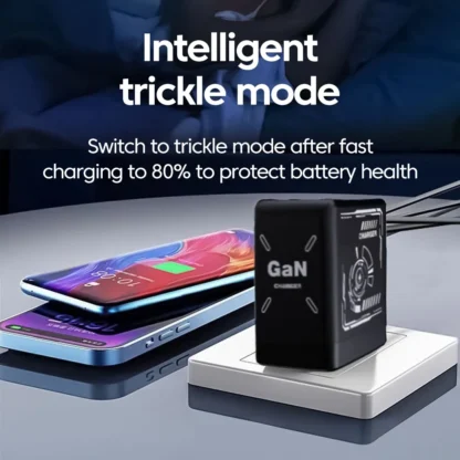 120W GaN Fast Charging Phone Charger With Type C/Lighting Retractable Cable For Iphone 16 15 Samsung Foldable pins Charger - Image 2