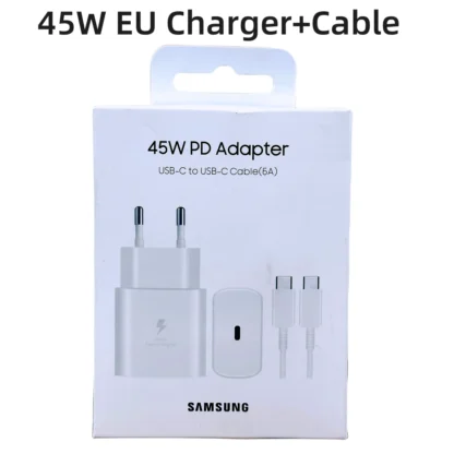 Original Samsung Charger 45W Super Fast Charge EU CERTIFIED Adapter For Galaxy Z Fold 5 4 3 Flip 5 4 3 S23 S24 Ultra S20 S22 S21 - Image 8