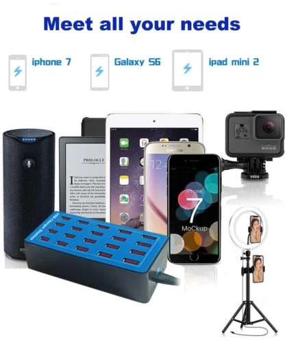 The 10-port 20-port usb charger is lightweight and designed to charge smartphones, tablets and other usb devices - Image 22