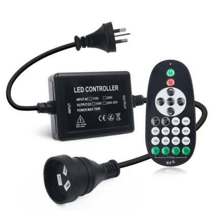 AC 110V 220V 240V LED Dimmable Controller 750W Christmas Outdoor String Lights Bulb Adjust Bright 23Keys Remote EU US UK AU Kit - Image 7