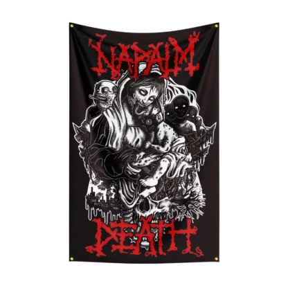 90x150cm Vintage N-Napalm-Deaths Band Flag Polyester Digital Printing Retro  Banner For Decor - Image 8