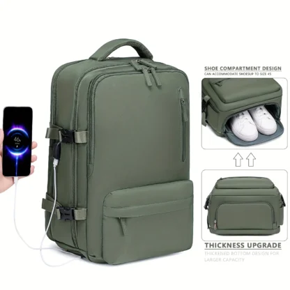 Customized commuting large capacity backpack with dry and wet separation storage, mommy travel bag, short distance business trip - Image 4