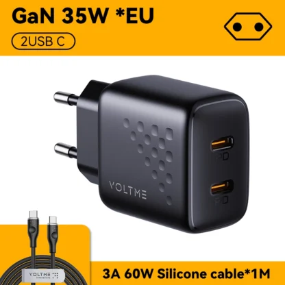VOLTME 35W GaN USB C Charger Quick Charge 4.0 3.0 PD USB-C Charger For Macbook Air 15" IPhone 15 14 Pro Max Type C Fast Charger - Image 14