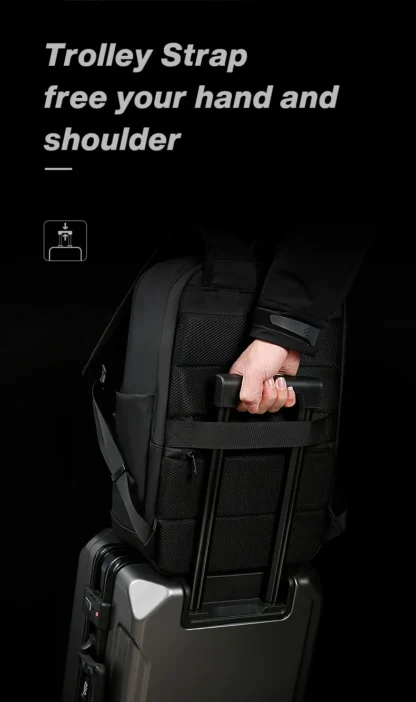 BANGE New Casual Multi-Pockets Big Capacity Daily 15.6inch Laptop Light Waterproof For Business Trip Roomy Men Backpack with YKK - Image 18