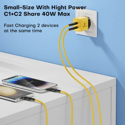 ASOMETECH 40W USB C GaN Charger Portable 20W Type C Chargers Support PD Quick Charging For iPhone 14 Pro Max 11 ipad MacBook - Image 4