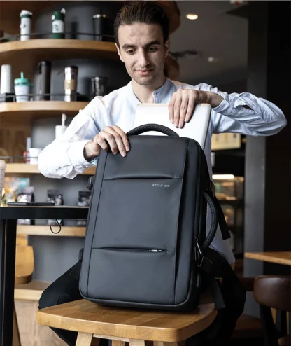 HK Business Backpack for Men Waterproof Anti-Theft 15.6” Laptop Backpack Casual Large Capacity Expandable Travel Bag Short Trip - Image 15