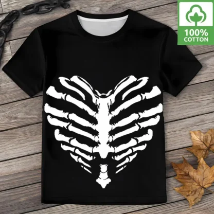 New Men's Gothic Skull Graphic T-shirts Youth Oversized Personalized Y2K Clothes Unisex Streetwear Soft 100% Cotton Short Sleeve - Image 10