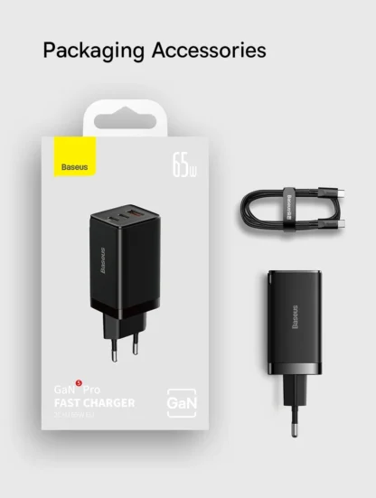 Baseus 65W GaN Charger Quick Charge 4.0 3.0 Type C PD USB Charger Portable QC4.0 3.0 Fast Charger For Laptop IPhone14 13 - Image 34