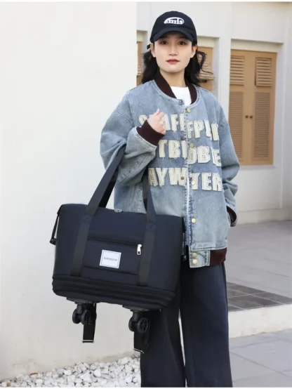 Travel bag, backpack large-capacity disassembly universal wheel storage bag, duffel bag portable multi-layer checked  with wheel - Image 39