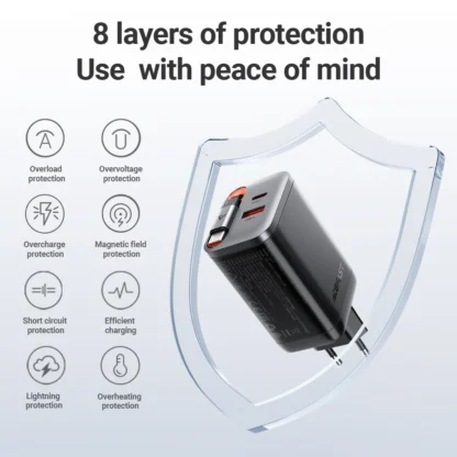 ACEFAST GaN PD67W Fast Charging EU Plug Charger For iPhone 16/15 Pro Max PD Retractable Cable Quick Charging Adapter For Samsung - Image 4