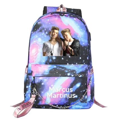 Marcus and Martinus Boys Girls School Bags Teenager USB Charging Chain Travel Backpack Student College Bookbag Mochila - Image 19
