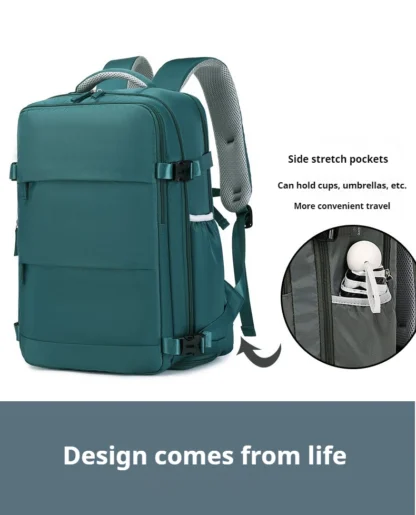 Men's Large Capacity Waterproof Backpack with Independent Compartment and Multifunctional Slots, Retro Multifunctional Travel Ba - Image 19