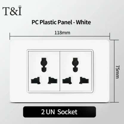 118 PC Panel Chile Plug 16A Smart Wall Socket USB Type-C 20W Fast Charging Home Office Italian EU Power Outlet White Retardant - Image 14