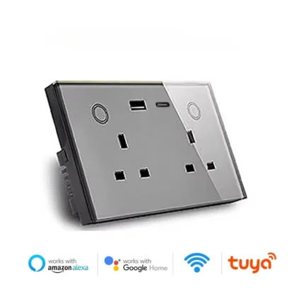 Shawader WIFI Smart Tuya USB Type-C PD 20W Wall Socket UK Plug Outlet Power Monitoring Touch Switch Remote by Alexa Google Home - Image 8