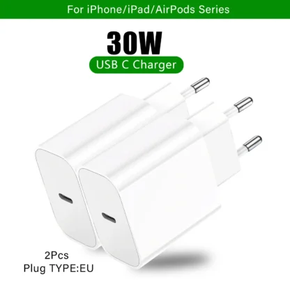 PD 30W fast charger for iPhone 16 15 Pro Max Plus Fast Charging Cable for iPhone charger USB C for Apple iPad wall adapter US EU - Image 8