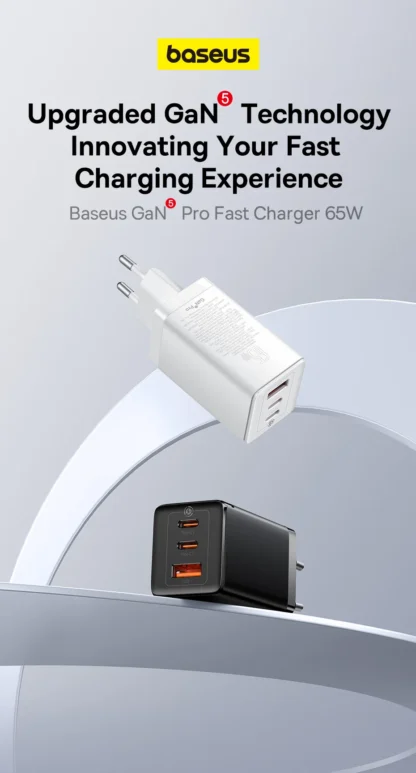 Baseus 65W GaN Charger Quick Charge 4.0 3.0 Type C PD USB Charger Portable QC4.0 3.0 Fast Charger For Laptop IPhone14 13 - Image 9