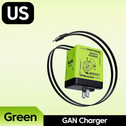 120W GaN Fast Charging Phone Charger With Type C/Lighting Retractable Cable For Iphone 16 15 Samsung Foldable pins Charger - Image 13