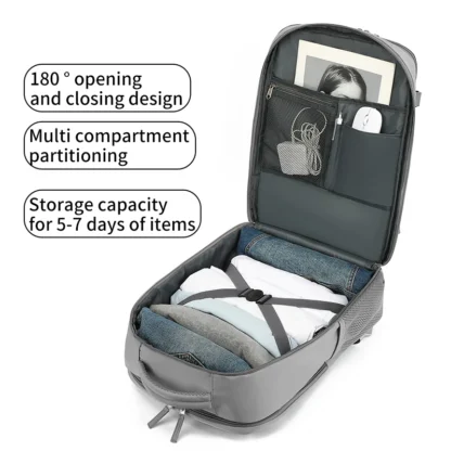 2024 New 3-in-1 Travel Backpack with Large Capacity 30L Multi functional Luggage Backpack for Short Distance Travel - Image 2