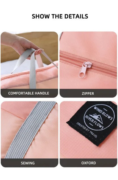 Luggage bag, travel tote bag, travel storage bag, large capacity shoulder bag, women's waterproof bag - Image 19