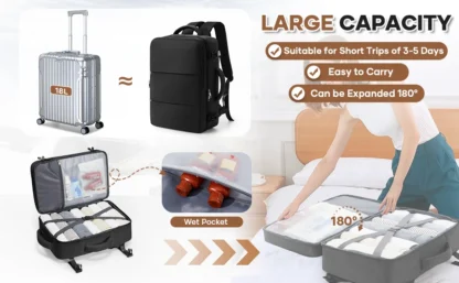 Large Capacity Travel Backpack Men Women's Bag, Laptop College Backpack Journey Carry on Backpack Hand Travel Bag Essentials - Image 13