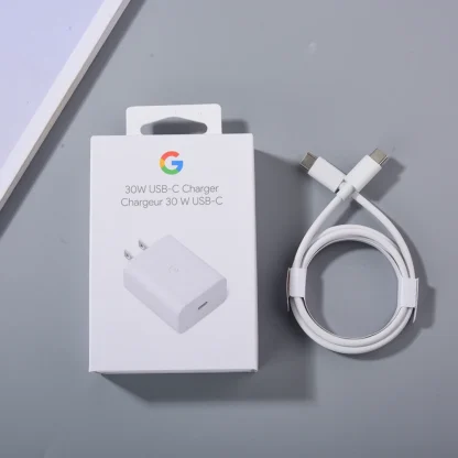 30W USB-C Charger for Google Pixel 9A 8A 7A 6A 5 PD Fast Wall Charging Adapter Compatible With USB-C Devices 1M USB C to C Cable - Image 8