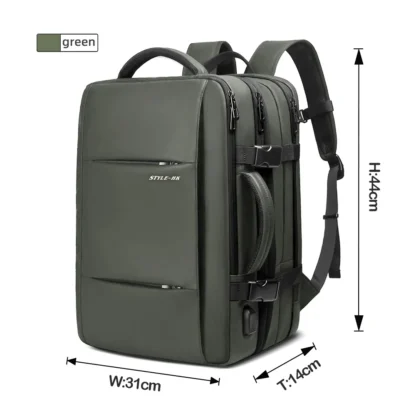 HK Business Backpack for Men Waterproof Anti-Theft 15.6” Laptop Backpack Casual Large Capacity Expandable Travel Bag Short Trip - Image 7
