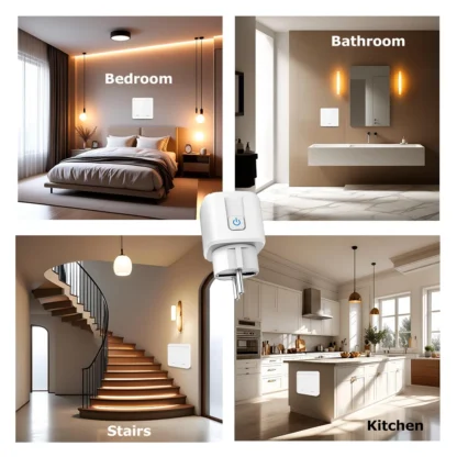 RF Wireless Smart Plug 110V 220V 16A High-power Socket and 86 Wireless Push Button Wall Switch with Battery for Home Appliance - Image 3