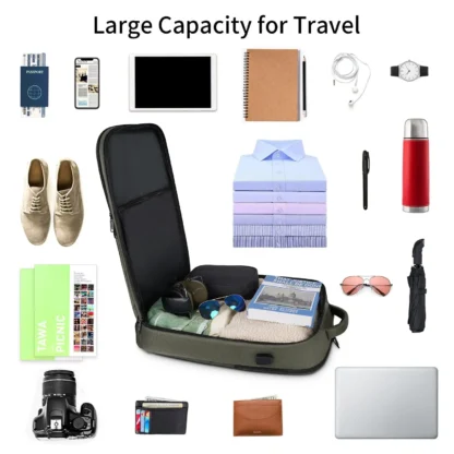 Cross border backpack, men's high-end computer bag, large capacity commuting multifunctional travel new business backpack - Image 25