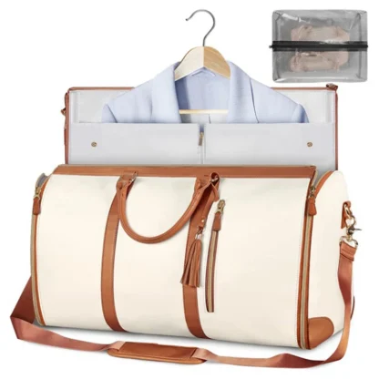 Suit Storage Bag Travel Women PU Folding Travel Bag Large Capacity Hand Luggage Bag Multi Function Waterproof Travel Organizer - Image 7