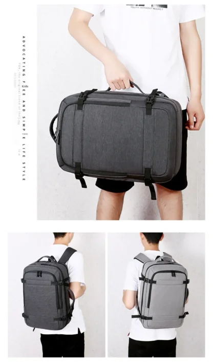 40LExpandable USB Travel Backpack, Flight Approved Carry on Bags for Airplanes,Water Resistant Durable 17-inch backpack men - Image 27