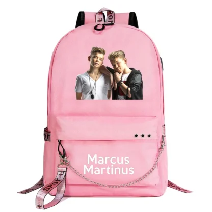 Marcus and Martinus Boys Girls School Bags Teenager USB Charging Chain Travel Backpack Student College Bookbag Mochila - Image 20