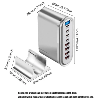 240W GaN USB Fast Charger Multi Ports Desktop Charging Station For iPhone/Samsung/iPad/MacBook Quick Charger Type C QC 4C4A - Image 14