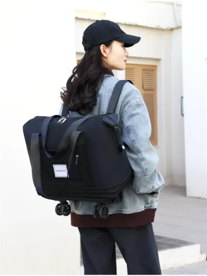 Travel bag, backpack large-capacity disassembly universal wheel storage bag, duffel bag portable multi-layer checked  with wheel - Image 42