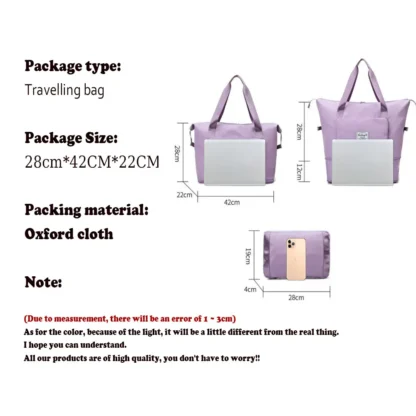 Foldable Travel Bag Female Portable Large Capacity Maternity Storage Short DistanceTravel Duffel Swim Fitness Bag Bolsos Grandes - Image 14