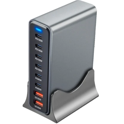 670W GaN Charger 6 In 1 Desktop Charging Station 140W PD3.1 PD USB Charger For MacBook iPhone Samsung Huawei Xiaomi Fast Charger - Image 13