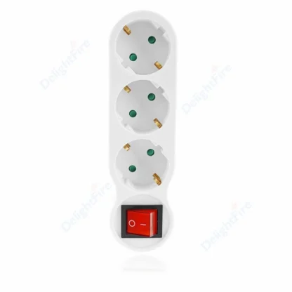 Euro EU Extend Socket With ON/OFF Switch 4.8mm 2 Pin European Standard Grounding Schuko Socket Power Extension Plug Converter - Image 24