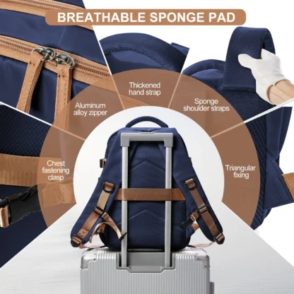 Men Travel Backpack  Airplane Bag Hand Luggage Wizzair 40x30x20 Carry-Ons Laptop Backpack Women Cabin Bags, School Backpacks - Image 5