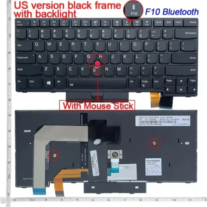 RU/SP/FR/BR/UK/US English NEW Laptop Keyboard For Lenovo IBM Thinkpad T470 T480 A475 A485 - Image 7