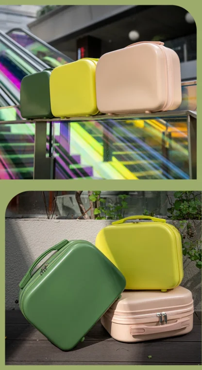 14 Inch Travel Portable Solid Color Lightweight Small Hard Makeup Box New Style Student Lightweight Boarding Luggage - Image 21