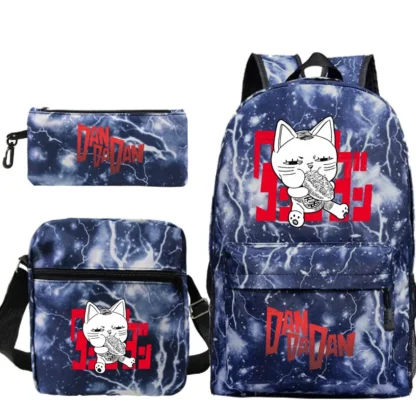 Students Anime Dandadan 3pcs Set Backpacks Outdoor Travel Funny Dandadan Okarun Design Pencil Case School Bags For Boys Girls - Image 10