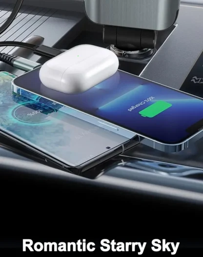 Retractable Car Charger With Starlight, 4 In 1 USB C For IPhone And Android Car Charger Fast Charging, - Image 12