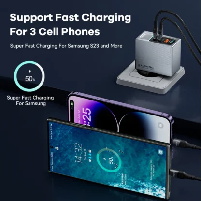 100W GaN Charger PD QC USB Fast Charger Type C Quick Charging USB C Phone Charger for iPhone 15 14 13 Pro Max Macbook Samsung - Image 5