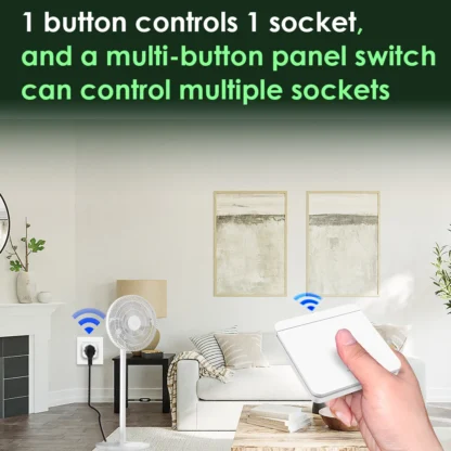 RF Wireless Smart Plug 110V 220V 16A High-power Socket and 86 Wireless Push Button Wall Switch with Battery for Home Appliance - Image 6